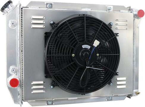 Automotive Replacement Engine Radiators 3 Row Radiator Shroud Fan with Thermostat Relay Kit For Ford LTD Galaxie Thunderbird Mercury Marquis 1967-1968 Aluminum Radiator Fan in Saudi Arabia