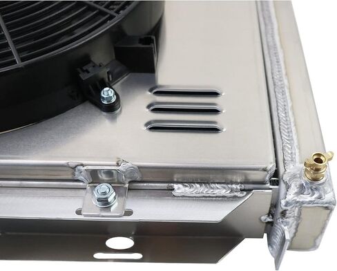 Automotive Replacement Engine Radiators 3 Row Radiator Shroud Fan with Thermostat Relay Kit For Ford LTD Galaxie Thunderbird Mercury Marquis 1967-1968 Aluminum Radiator Fan in Saudi Arabia