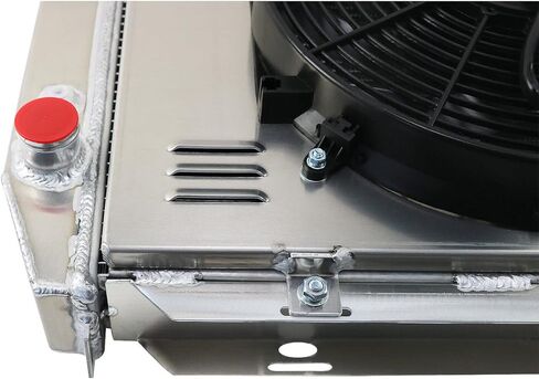 Automotive Replacement Engine Radiators 3 Row Radiator Shroud Fan with Thermostat Relay Kit For Ford LTD Galaxie Thunderbird Mercury Marquis 1967-1968 Aluminum Radiator Fan in Saudi Arabia