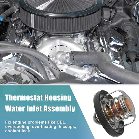 X AUTOHAUX 52079476AC Engine Coolant Thermostat Replacement for Jeep Grand Cherokee 2004-2007 Aluminum Rubber in Saudi Arabia