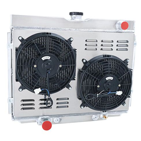Automotive Replacement Engine Radiators 3 Row Radiator Shroud Fan with Thermostat Relay Kit for Ford Mustang Mercury 1967-1970 / Cougar XR7 V8 1968-1970 in Saudi Arabia
