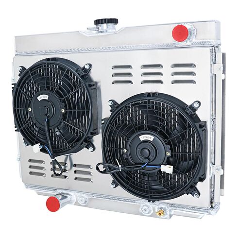 Automotive Replacement Engine Radiators 3 Row Radiator Shroud Fan with Thermostat Relay Kit for Ford Mustang Mercury 1967-1970 / Cougar XR7 V8 1968-1970 in Saudi Arabia