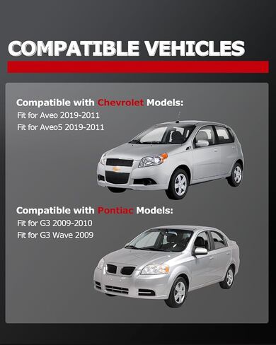 1ST 25189437 مجموعة مبيت منظم حرارة مبرد المحرك لسيارة شيفروليه أفيو Aveo5 2009-2011، لبونتياك G3 G3 Wave 2009-2010، يستبدل OE: 96984102 15-81766 25199826 in Kuwait