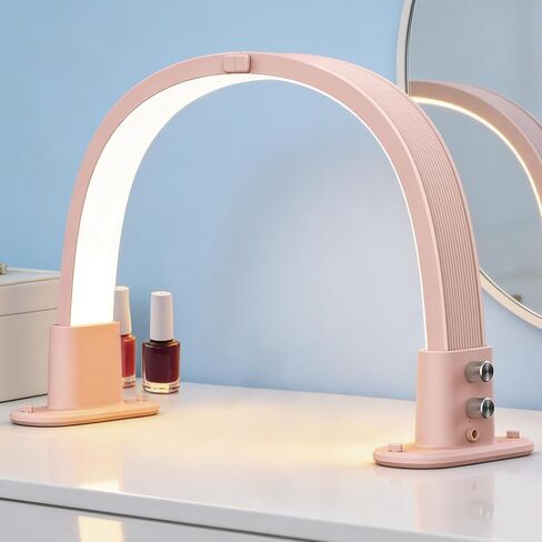 Professional Quality Mini Half Moon Light for Nail Desk, Personal Arch Light for Home Use, Nail Tech Lamp Perfect for at-Home Manicures (Pink) in Saudi Arabia