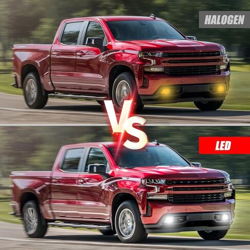 مجموعة مصابيح الضباب LED متوافقة مع 2019 2020 2021 2022 Chevy Silverado 1500 2500HD 3500HD، مصابيح الضباب الجانبية للسائق والراكب مع حزام الأسلاك والعدسة، تحل محل 84125494,84962680 in Kuwait