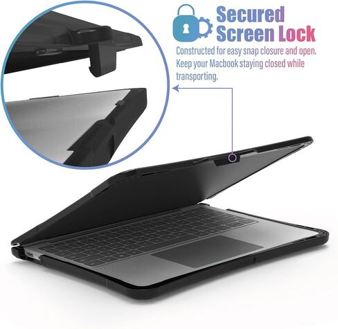 IBENZER Hexpact Case for Microsoft Surface Laptop 13 inch Copilot+PC 2025 Model 2095, Heavy Duty Snap on Rugged Protective Cover for Education, Classrooms, Drop Tested, Black, LC-HPE-MSL13-BK in Saudi Arabia