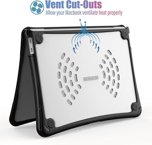 IBENZER Hexpact Case for Microsoft Surface Laptop 13 inch Copilot+PC 2025 Model 2095, Heavy Duty Snap on Rugged Protective Cover for Education, Classrooms, Drop Tested, Black, LC-HPE-MSL13-BK in Saudi Arabia