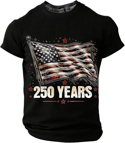 250 Anniversary USA Shirt Short Sleeve Shirts for Men Gym Casual Tshirts Crew Neck T Shirts Summer T-Shirts Athletic Tee in Saudi Arabia