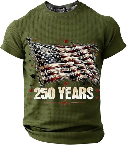 250 Anniversary USA Shirt Short Sleeve Shirts for Men Gym Casual Tshirts Crew Neck T Shirts Summer T-Shirts Athletic Tee in Saudi Arabia