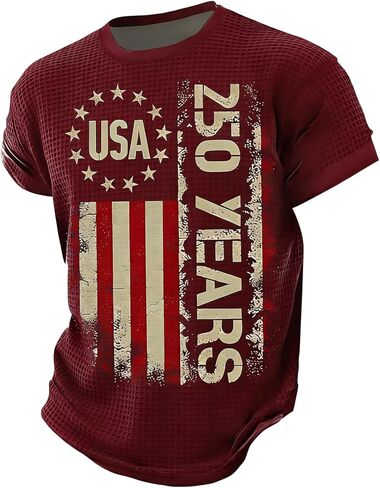 250 Anniversary USA Shirt Short Sleeve Shirts for Men Gym Casual Tshirts Crew Neck T Shirts Summer T-Shirts Athletic Tee in Saudi Arabia