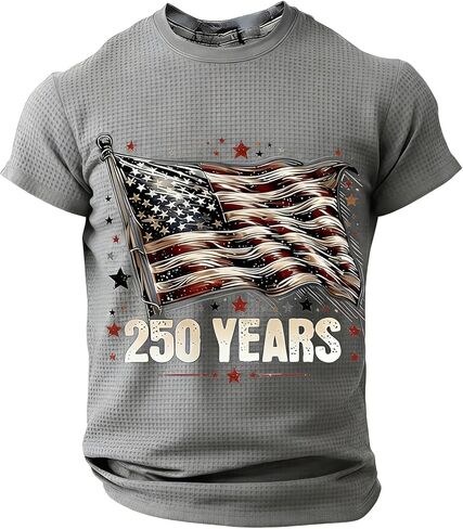 250 Anniversary USA Shirt Short Sleeve Shirts for Men Gym Casual Tshirts Crew Neck T Shirts Summer T-Shirts Athletic Tee in Saudi Arabia