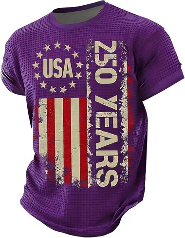 250 Anniversary USA Shirt Short Sleeve Shirts for Men Gym Casual Tshirts Crew Neck T Shirts Summer T-Shirts Athletic Tee in Saudi Arabia