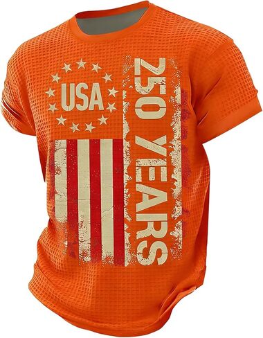 250 Anniversary USA Shirt Short Sleeve Shirts for Men Gym Casual Tshirts Crew Neck T Shirts Summer T-Shirts Athletic Tee in Saudi Arabia