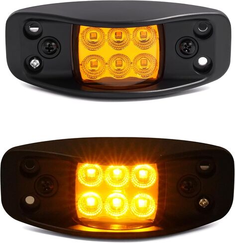 Front&Rear LED Side Marker Light Pair Compatible with HMMWV, 2 1/2 Ton and 5 Ton Military Trucks Amber+Red Lens 4PCS in Saudi Arabia