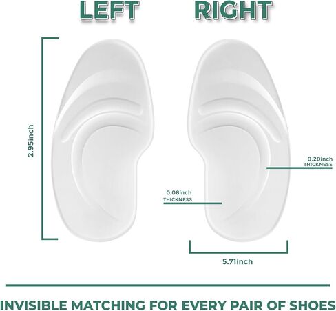 Gel Ball of Foot Cushions - Welnove 4 Pairs Metatarsal Pads Women Non-Slip Forefoot Cushion Shoes Inserts for Foot Pain Relief, Comfort, Shock Absorption & All-Day Wear in Sandals, High Heels, Flats in Saudi Arabia