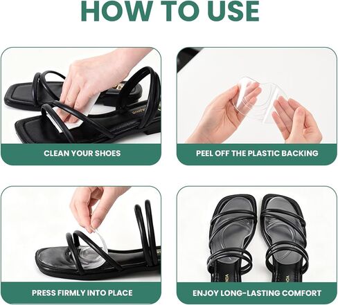 Gel Ball of Foot Cushions - Welnove 4 Pairs Metatarsal Pads Women Non-Slip Forefoot Cushion Shoes Inserts for Foot Pain Relief, Comfort, Shock Absorption & All-Day Wear in Sandals, High Heels, Flats in Saudi Arabia