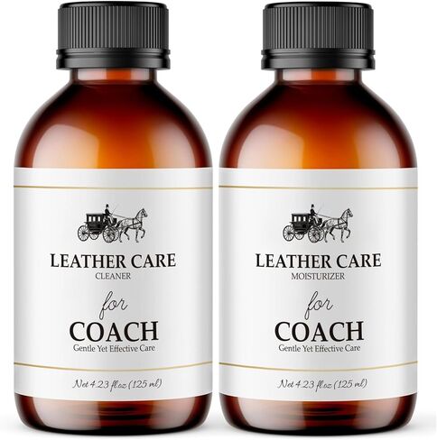 مجموعة منظف ومرطب الجلد للمدرب، ينظف حقائب اليد الجلدية الفاخرة بلطف، ويعيد اللمعان، وينعم، ويزيل البقع والخدوش الخفيفة، آمن لحقائب المصممين المميزة، 125 مل، عبوتان in Kuwait