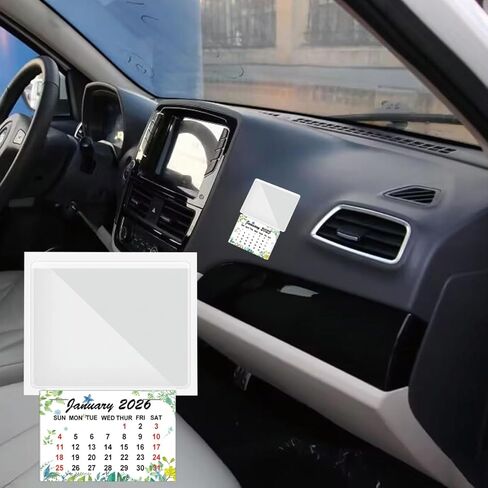 Runs from 2026 Peel and Stick Calendar Stickers Hanging Mini Calendar Card Pocket Holders 2-in-1 Car Wall Calendar with Blank Clear Pocket for Auto Car Fridge Home Office in Saudi Arabia