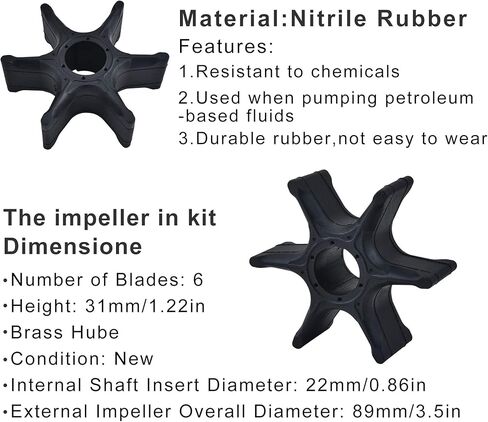 BDFHYK طقم تصليح مضخة المياه مع السكن لياماها 150HP 175HP 200HP 225HP 250HP 300HP يستبدل 61A-W0078-A2-00 61A-W0078-A3-00 سييرا 18-3396 in Kuwait