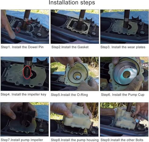 BDFHYK طقم تصليح مضخة المياه مع السكن لياماها 150HP 175HP 200HP 225HP 250HP 300HP يستبدل 61A-W0078-A2-00 61A-W0078-A3-00 سييرا 18-3396 in Kuwait