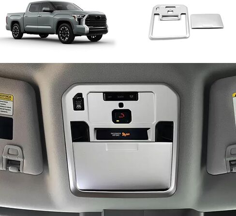Front Reading Light Lamp Panel Cover Trims Compatible with Toyota Tundra 2022 2023 2024 2025 Top Roof Reading Lamp Cover Trim Interior Car Accessories ABS 2PCS(Carbon Fiber Style) in Saudi Arabia