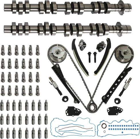 5.4 Triton Camshaft with Timing Chain Kit & Rocker Arms Lifters Kit Fit for Ford F150 F350 Expedition Explorer Lincoln Navigator Mark LT Mercury Mountaineer 5.4L 4.6L 2005-2010 Replace# 5L3Z6268A in Kuwait