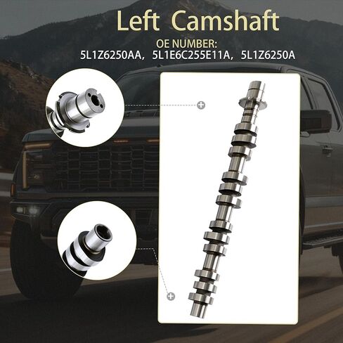 5.4 Triton Camshaft with Timing Chain Kit & Rocker Arms Lifters Kit Fit for Ford F150 F350 Expedition Explorer Lincoln Navigator Mark LT Mercury Mountaineer 5.4L 4.6L 2005-2010 Replace# 5L3Z6268A in Kuwait