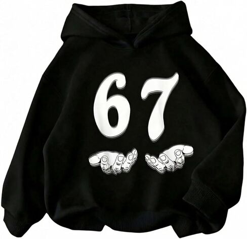 Boy's Number Graphic Hoodies Long Sleeve Pullover Sweatshirts Streetwear Tops in Saudi Arabia
