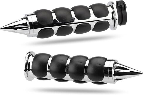 LKV Motorcycle Grips 1 Inch CNC Handlebar Grips 25MM Bar End Hand Grip with Cable Throttle Non-Slip Universal Compatible with Harley Davidson Cruisers Choppers Suzuki Kawasaki in Kuwait