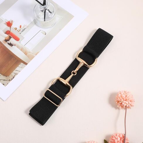 KALIONE Equestrian Belts for Women, Elastic Equestrian Belt Womens Horse Riding Belt Wide Horse Bit Belts Gifts with Buckle for Women Girls Horseback Riding Equestrian-Sports in Saudi Arabia