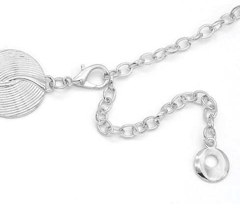 سلسلة خصر معدنية للسيدات أحزمة مكتنزة باللون الذهبي والفضي للفساتين in Kuwait