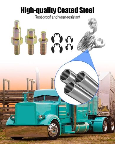 13-03761 Hood Spring Cable and Stud Bolts with Retaining Rings Fit for Peterbilt 357 377 379 1987-2008, Replace 13-03663 L92-6000-0718 13-04638 13-03662, 2pcs in Saudi Arabia