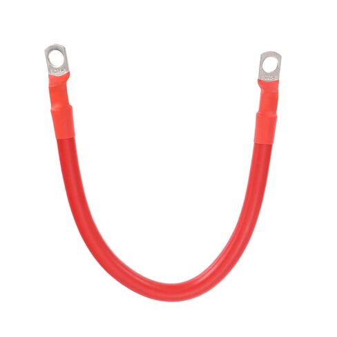 MECCANIXITY 4AWG 18 بوصة كابل عاكس البطارية 1.5FT 4Gauge مع 5/16 "محطات العروة (1 إيجابية و 1 سلبية) لسيارة شاحنة RV عربة جولف دراجة نارية قارب للطاقة الشمسية البحرية، أحمر in Saudi Arabia