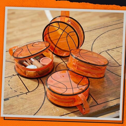 20 Pcs Basketball Team Gifts Makeup Bag Accessories Clear Waterproof Cosmetic Pouch PVC Travel Makeup Bag Toiletry Zipper Pouch Organizer in Saudi Arabia