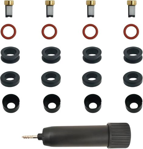 Fuel Injector Seal Kit O-Ring Compatible with 2001-2004 Toyota Highlander 2002-2003 Solara 2002-2004 Camry 2.4L I4 Fuel Injector Repair Kit Replace 23209-28020 4 Pack in Saudi Arabia