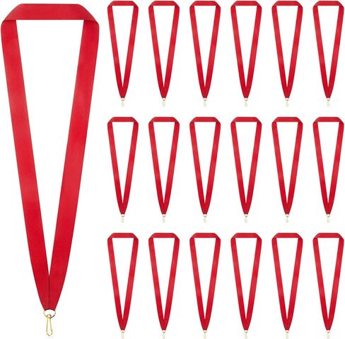 30 Pcs Award Ribbon Medal Ribbons for Medal Red Blue White Lanyards with Snap Clips Flat Lanyard Holder for Competitions Sports Meeting Party Student Awards, 3 Colors in Kuwait