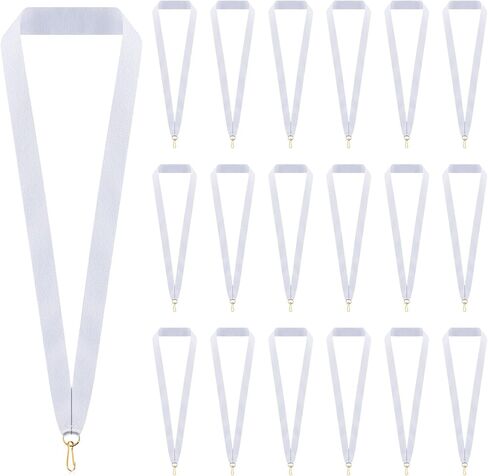 30 Pcs Award Ribbon Medal Ribbons for Medal Red Blue White Lanyards with Snap Clips Flat Lanyard Holder for Competitions Sports Meeting Party Student Awards, 3 Colors in Kuwait