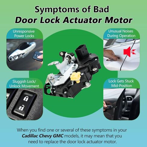 محرك قفل الباب 931-303 مجموعة مزلاج الباب الأمامي الأيسر للسائق متوافق مع 2007-2009 تشيفي أفالاش سيلفرادو سوبربان تاهو جي إم سي سييرا يوكون كاديلاك إسكاليد in Kuwait