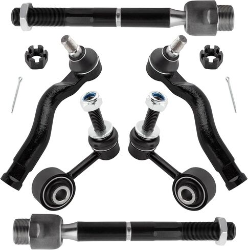 6Pc Front Stabilizer Bar End Link Sway Bar Links + Inner Outer Tie Rod Ends Fit For Toyota Sequoia 2008-2019, For Toyota Tundra 2007-2019 Replace# ES800326 ES800327 EV800293 K750180 K750179 in Kuwait