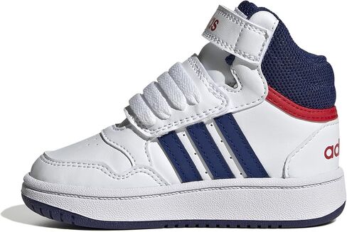 حذاء رياضي Adidas Originals Kids Hoops 3.0 Mid_Legacy، أبيض/أزرق داكن/أزرق داكن، مقاس 6.5 US للأطفال الصغار من الجنسين in Saudi Arabia
