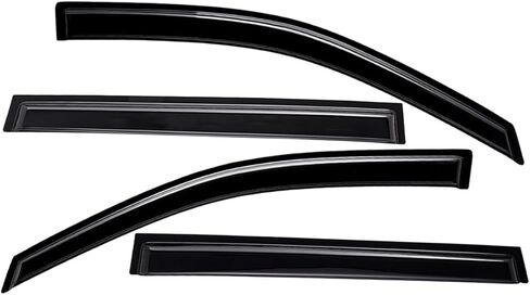 Lightronic Extra Durable Outside Mount Auto Vent Window Visor, Fits 2009-2017 Volkswagen Tiguan SE/SEL/S/Wolfsburg Edition/R-Line/Sport, UV Protect Rain Guard, Original Wind Deflector, Smoke, 4-Pcs in Saudi Arabia