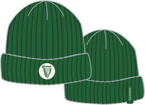 Spring Green Harp Knitted Hat Guiness Cap for Men and Women 100% Acrylic in Kuwait