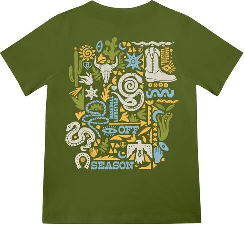 Baseball Lifestyle 101 Boy's Cactus Curve T-Shirt, Short Sleeve, Crew Neck, Youth Sizes S-XL in Kuwait