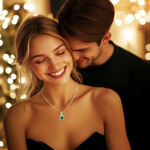 lavumo القلائد الفضة الاسترليني للفتيات ارتفع الذهب والفضة مكعب زركونيا قلادة قلادة المجوهرات لهداياها للفتيات زوجة أمي في عيد ميلاد الذكرى عيد الميلاد عيد الحب in Kuwait