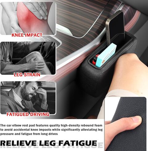 2026 New Car Knee Cushion,Soft Car Door Armrest Pads with Storage Slot for Avoiding Knee Collisions & Fatigue,Universal Multi-use Cars Armrest Pad as Cars Storage Organizer in Saudi Arabia