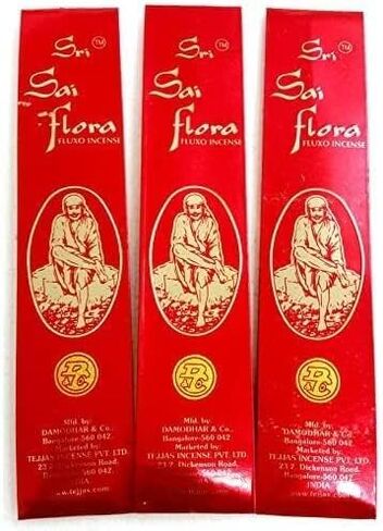 أعواد بخور سري ساي فلورا فلوكسو، ثلاث عبوات 25 جرام. in Kuwait