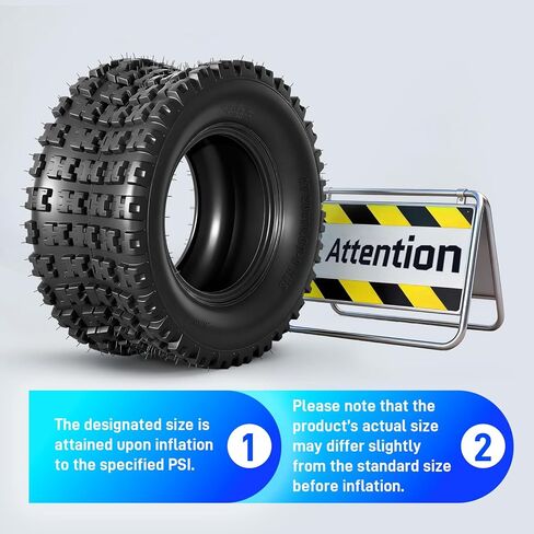 TRIBLE SIX 21x7-10 Front & 20x10-9 Rear ATV UTV Tires,21x7x10 & 20x10x9 All-Terrain Mud Tires,4-Ply,Non-Directional Tread,Tubeless,Set of 4 in Saudi Arabia