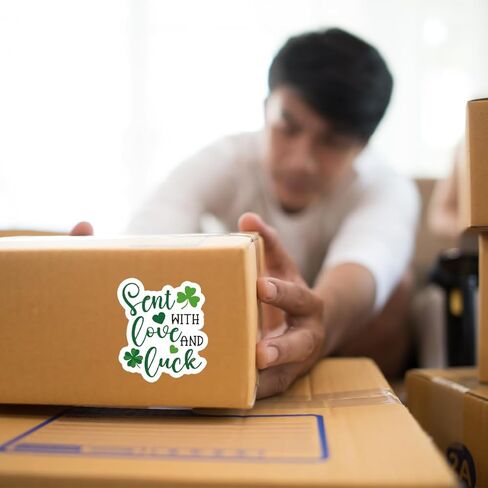 St Patricks Day Thank You Business Stickers, Happy St Patrick's Day Shamrock Sticker, Lucky Happy Maill Stickers for Small Business Handmade Envelope Packaging Package, 200 PCS in Kuwait