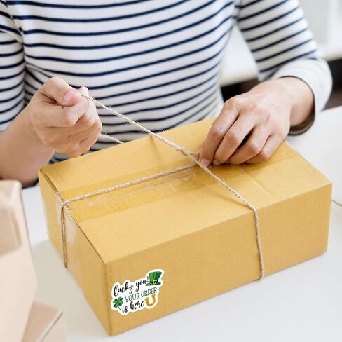 St Patricks Day Thank You Business Stickers, Happy St Patrick's Day Shamrock Sticker, Lucky Happy Maill Stickers for Small Business Handmade Envelope Packaging Package, 200 PCS in Kuwait