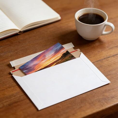 300 Pack 6.5x9.8 Inch Rigid Photo Mailers,250gsm Stay Flat Mailers Self Seal White Cardboard Envelopes Flat Envelopes for Files, Photos, Pictures, Papers in Saudi Arabia